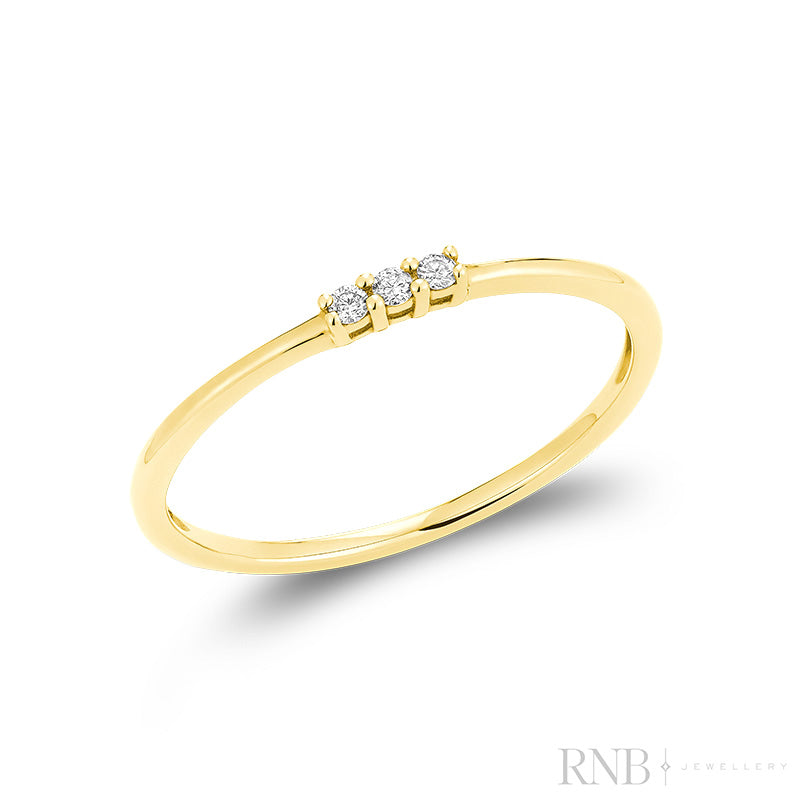 Dainty Trinity Diamond Ring