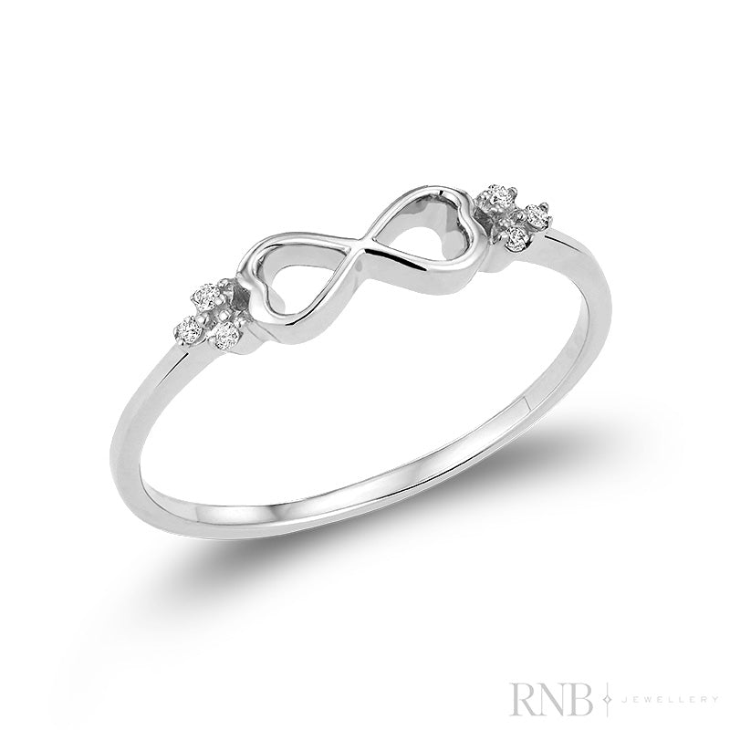 Dainty Infinity & Trio Diamond Ring