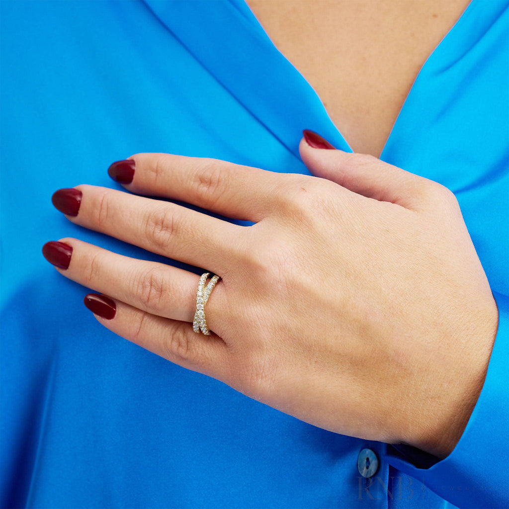 Criss Cross Diamond Ring