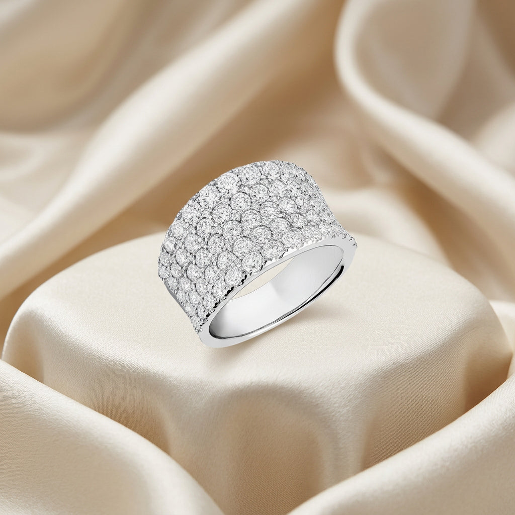 Grand Pave Diamond Ring