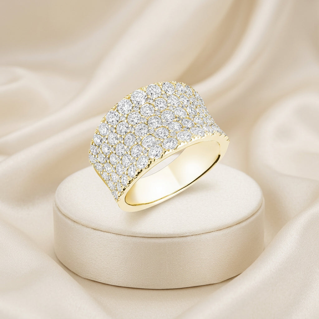 Grand Pave Diamond Ring