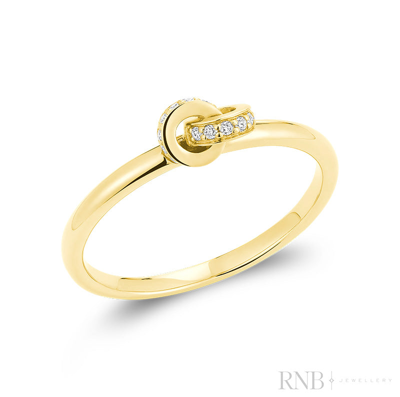 Dainty Interlocking Diamond Ring