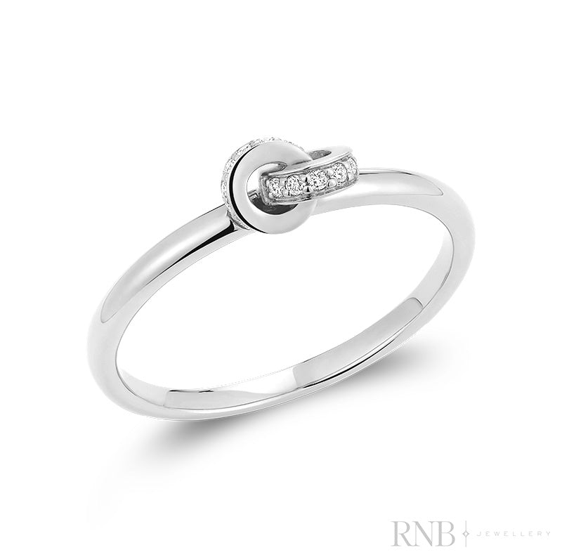 Dainty Interlocking Diamond Ring