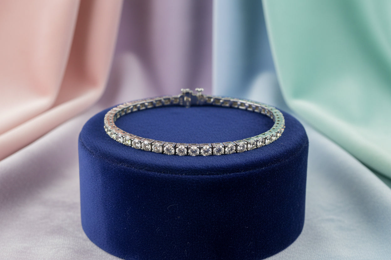 10K WG 2.00CTW DIAMOND ILLUSION SET TENNIS BRACELET