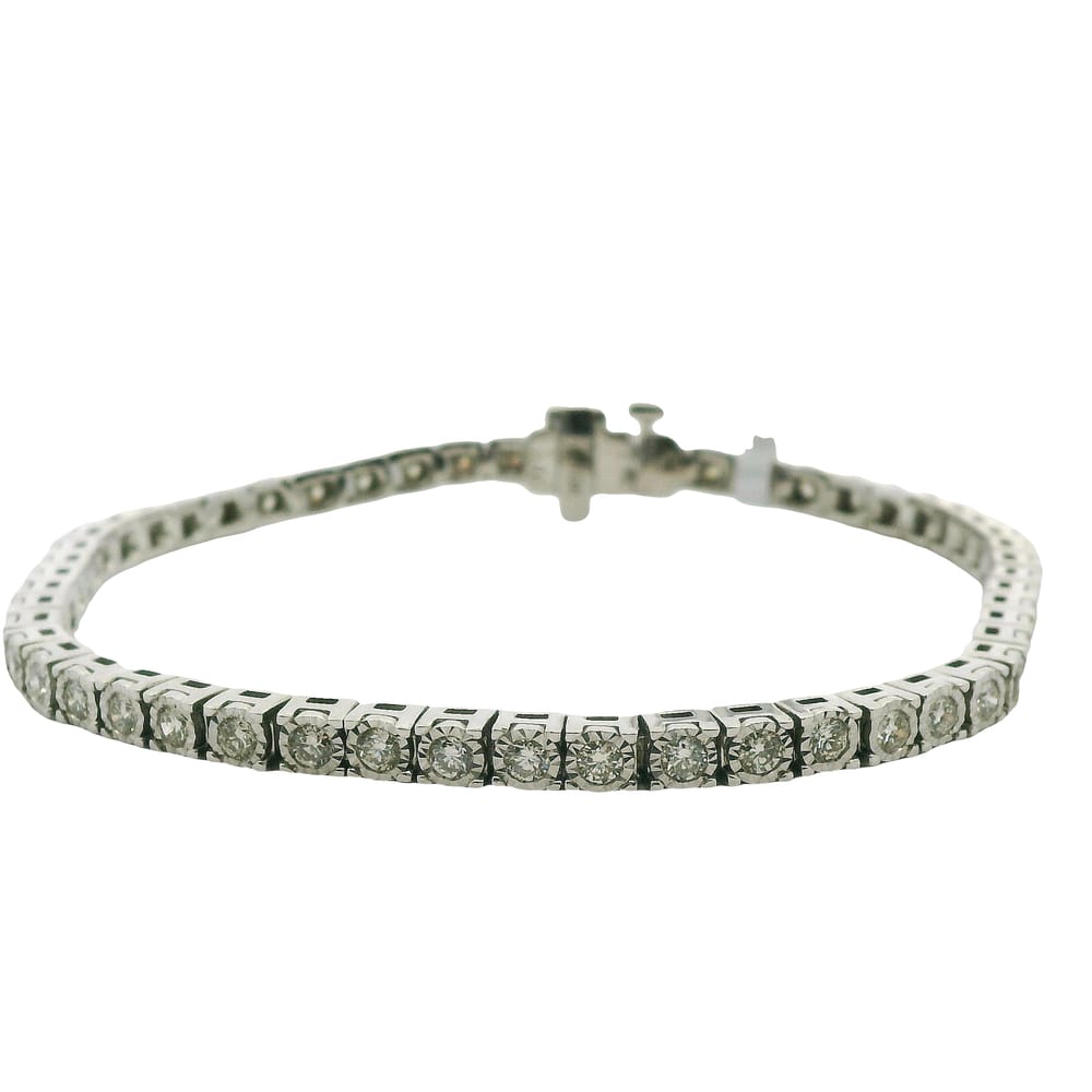 10K WG 2.00CTW DIAMOND ILLUSION SET TENNIS BRACELET