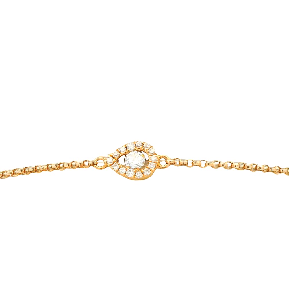 14K RG .34TW DIAMOND CHAIN BRACELET