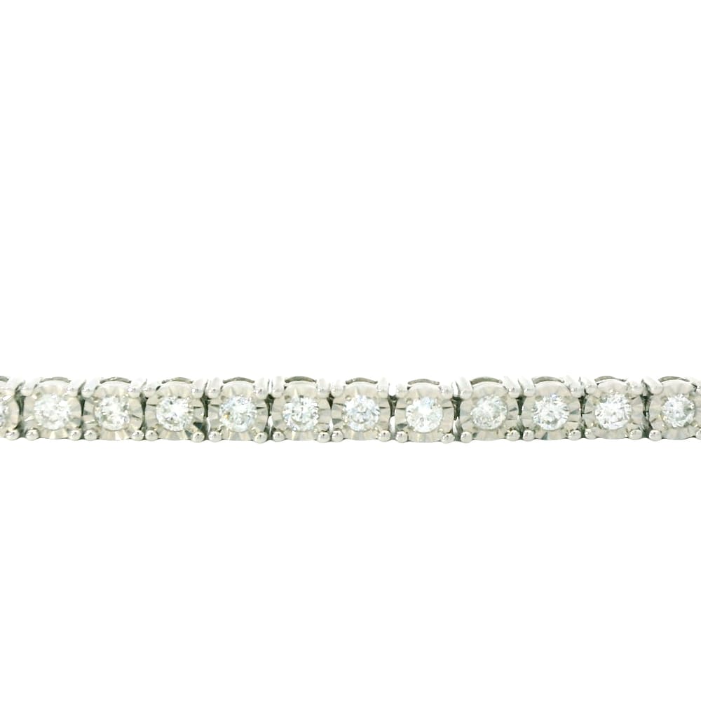 14K WG 1.95ctw Diamond Illusion Set Tennis Bracelet