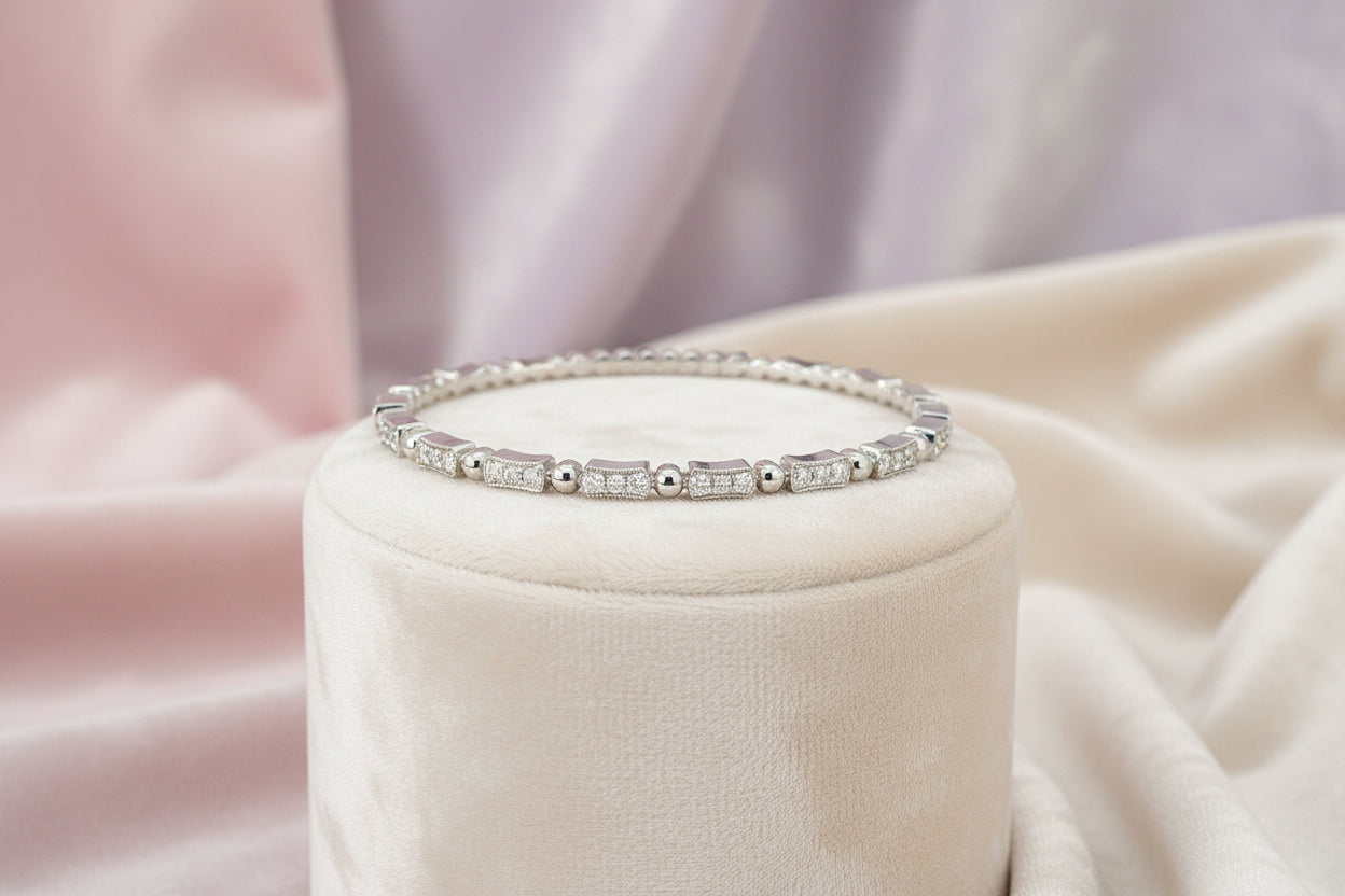 14K Wg .50Ctw Diamond Bracelet