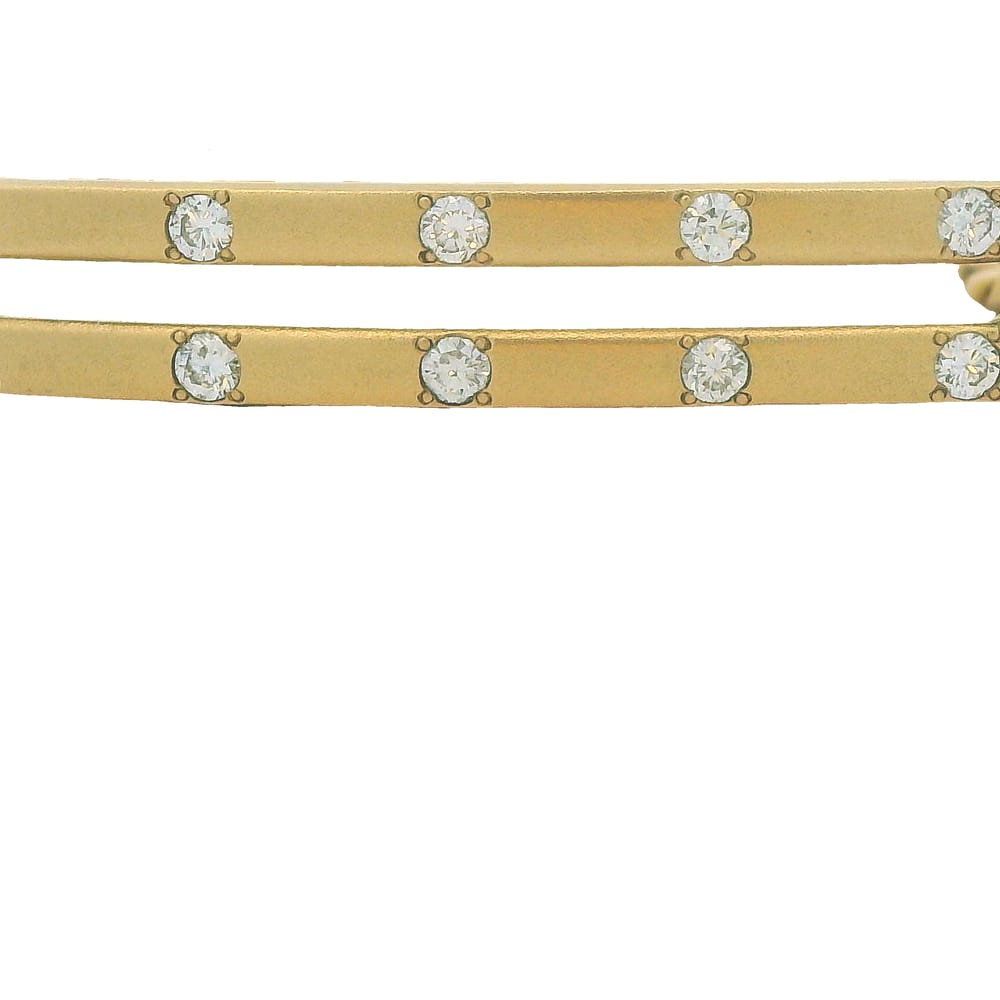 14K YELLOW GOLD BRACLET WITH DIAMONDS 7" 10 ROUND DIAMONDS 0.42CT TW ON THE PLATE WITH TEXTURED P...
