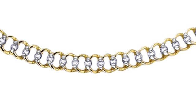 10K YG 1.00CTW DIAMOND BRACELET