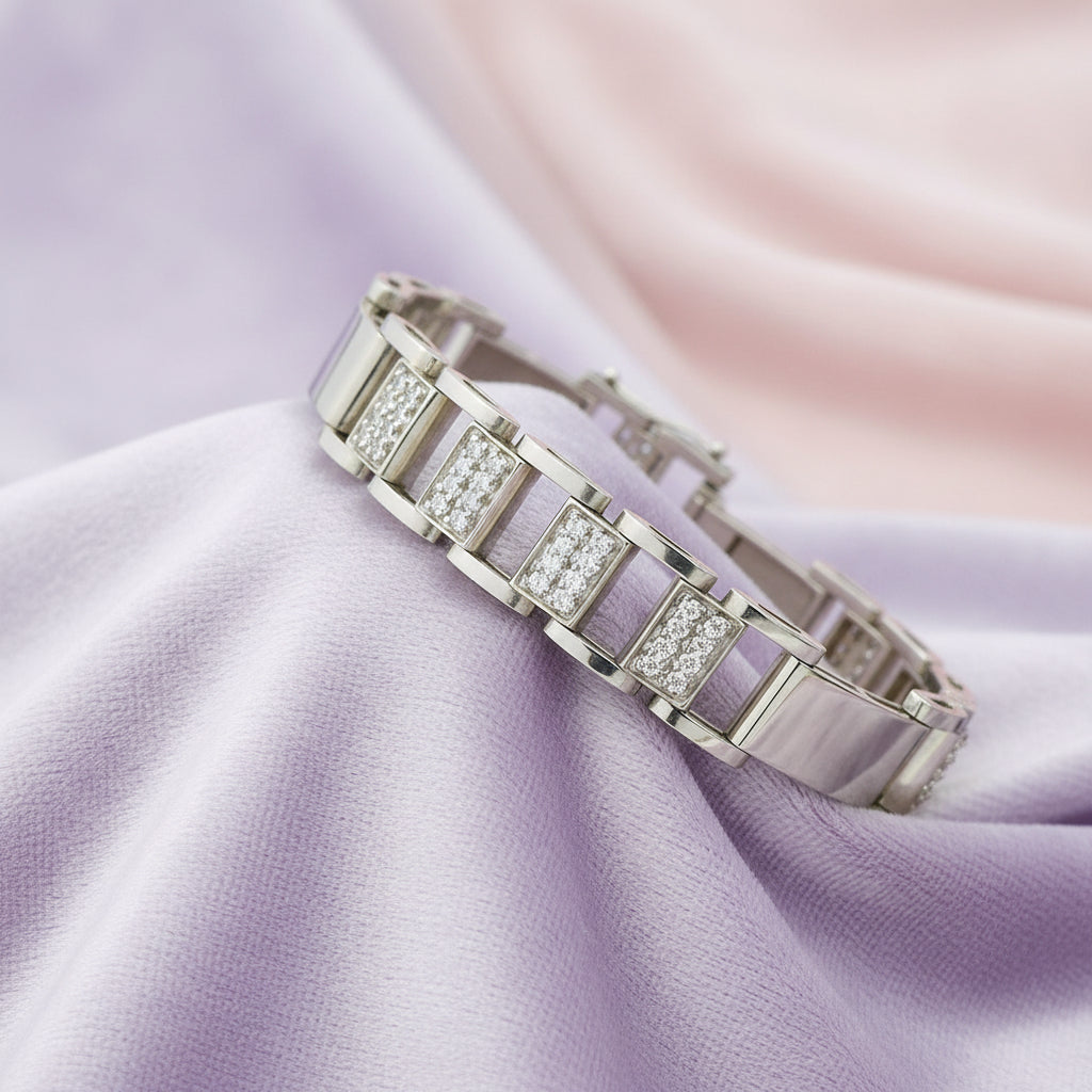 Estate 14K WG Diamond Bracelet