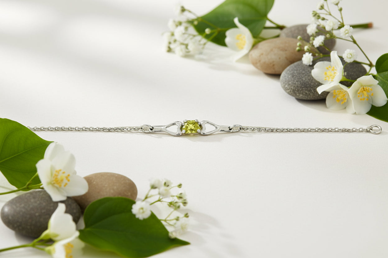 BFLY STERLING SILVER ASSORTED BIRTHSTONE CZ BRACELET