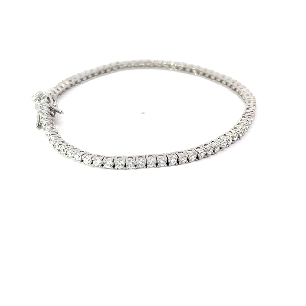 Sterling Silver Tennis Bracelet Accented with Cubic Zirconia