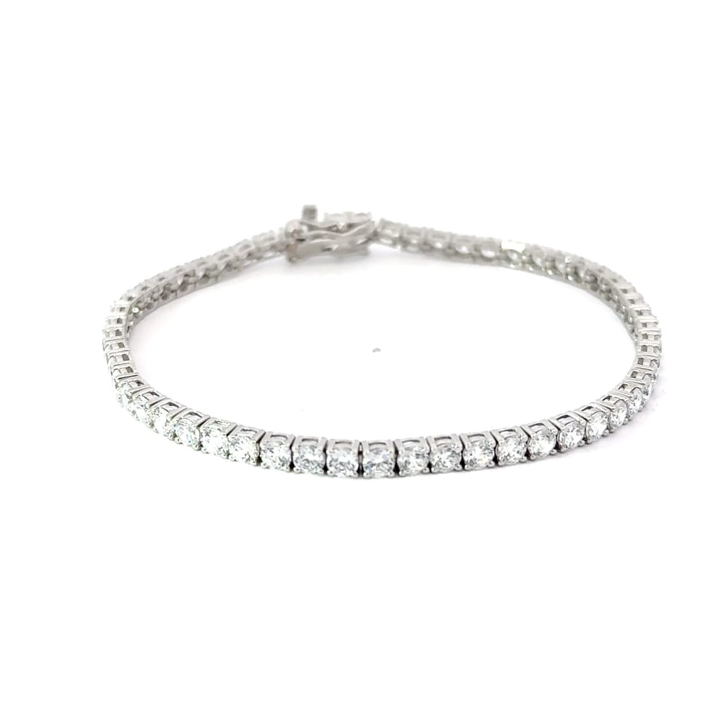 Sterling Silver Tennis Bracelet Accented with Cubic Zirconia