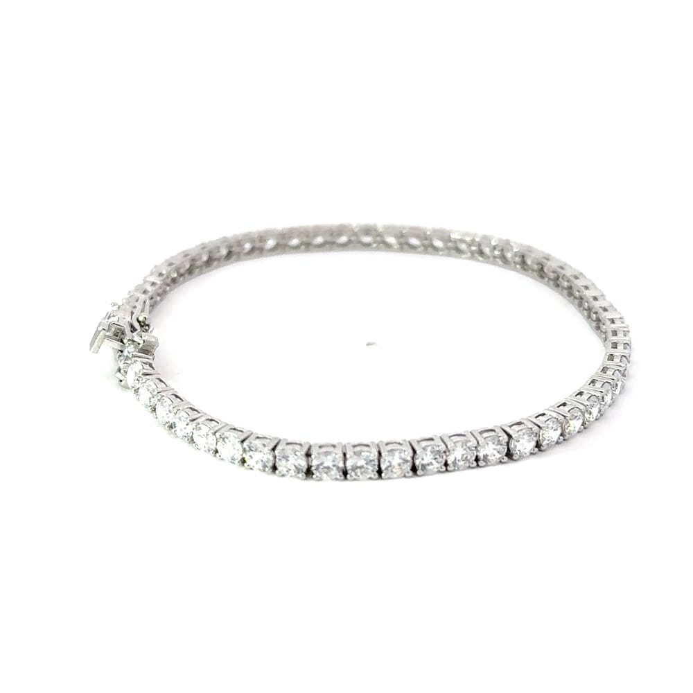 Sterling Silver Tennis Bracelet Accented with Cubic Zirconia