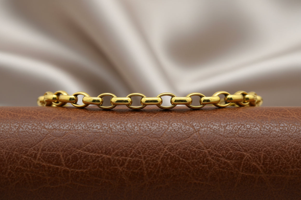 14K YELLOW GOLD 7.5" FANCY BRACLET