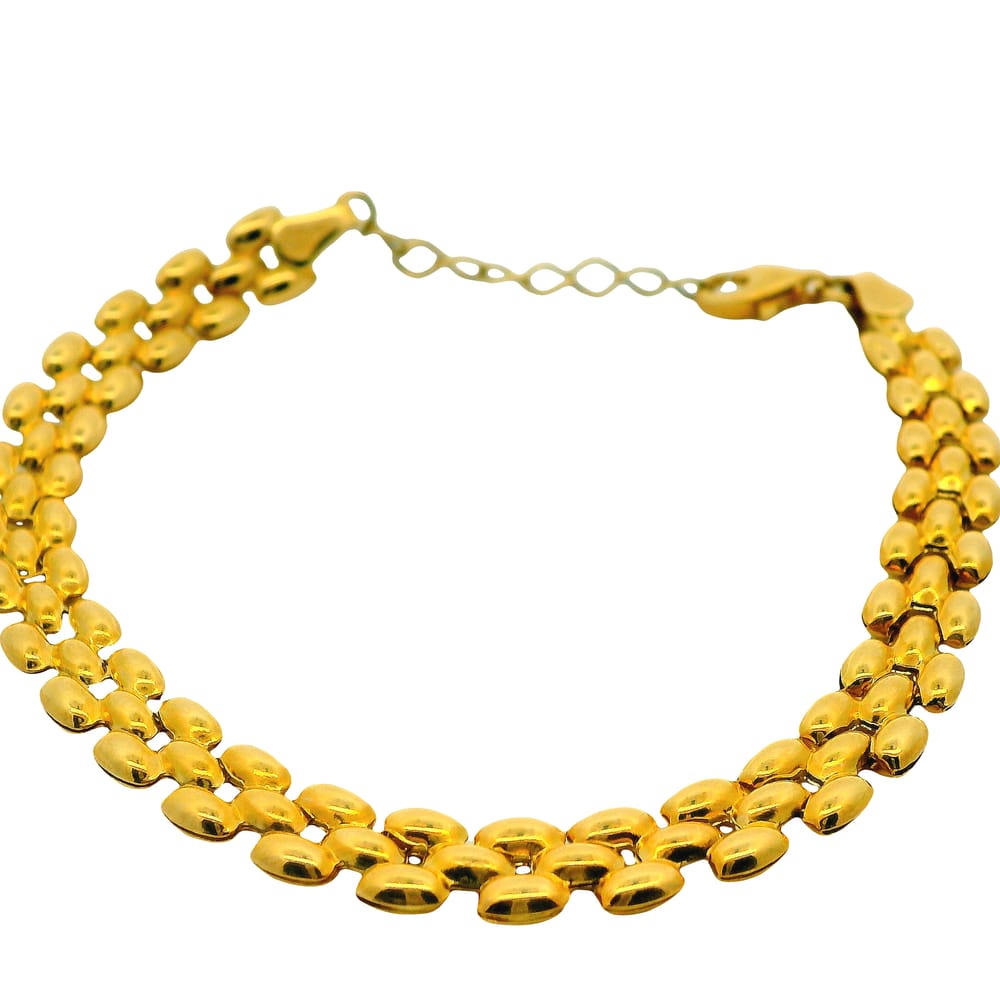 10K YELLOW GOLD CHUNKY PANTHER BRACELET