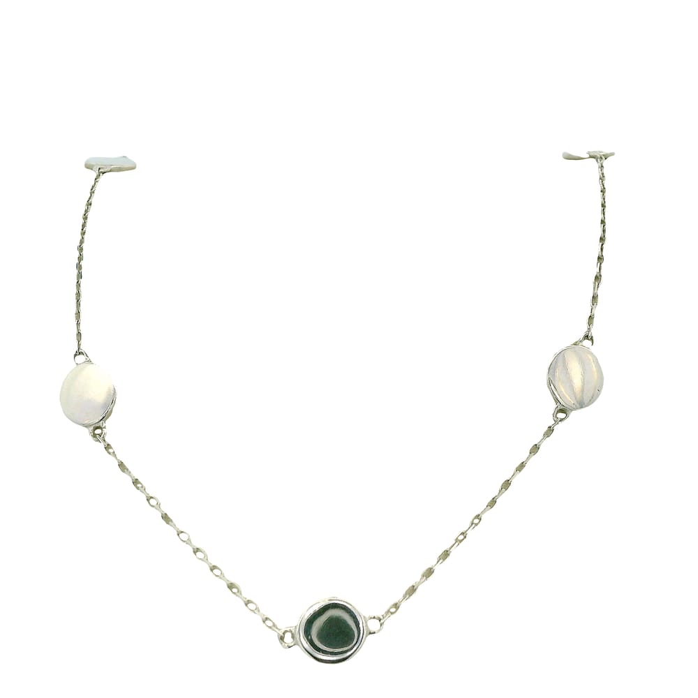 10K WG POLKA DOT BRACELET 8"