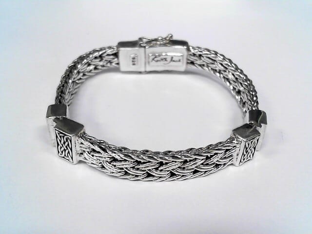 Keith Jack Sterling Silver Celtic Weave Bracelet 7.5"