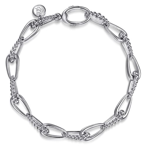 (S2205332) Sterling Silver Bujukan Link Bracelet 7.5" "Gabriel & Co."
