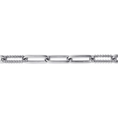 (S2205331) Sterling Silver Bujukan Link Bracelet 7" "Gabriel & Co."