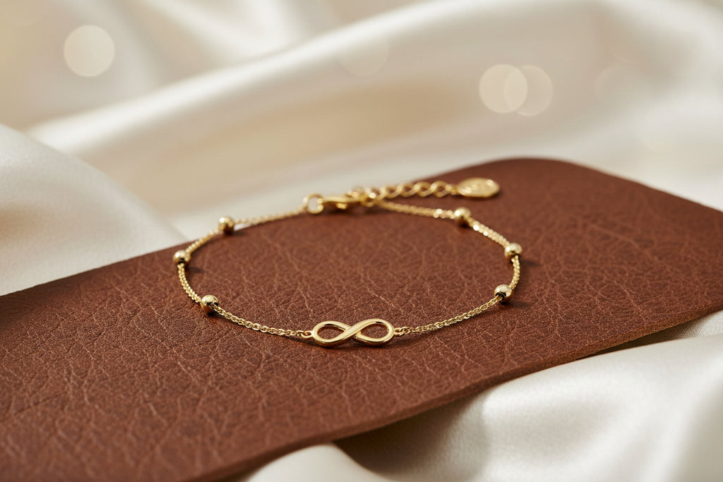 (S2203393) 14K YG Bujukan Bracelet with Infinity Station 7" "Gabriel & Co."