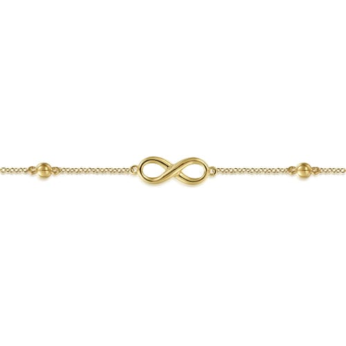 (S2203393) 14K YG Bujukan Bracelet with Infinity Station 7" "Gabriel & Co."