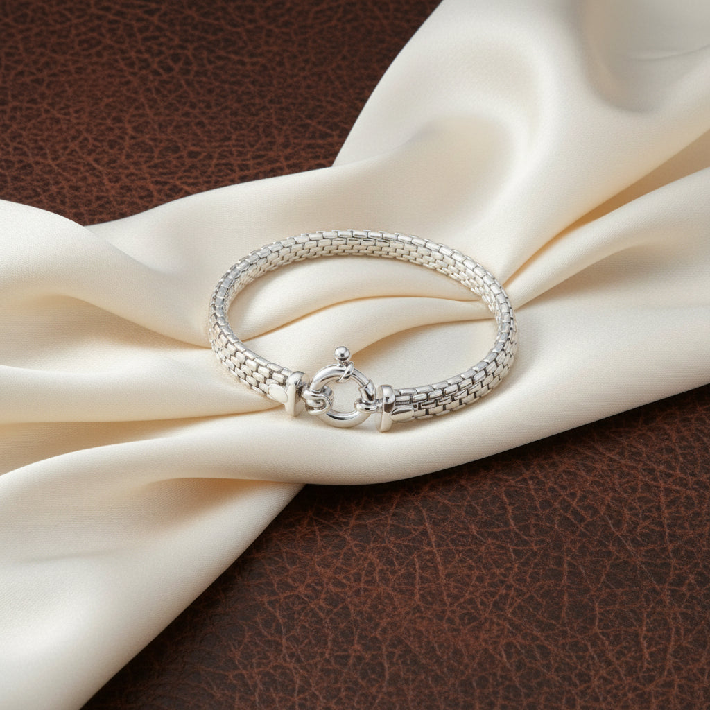 Sterling Silver Oro Link Bracelete