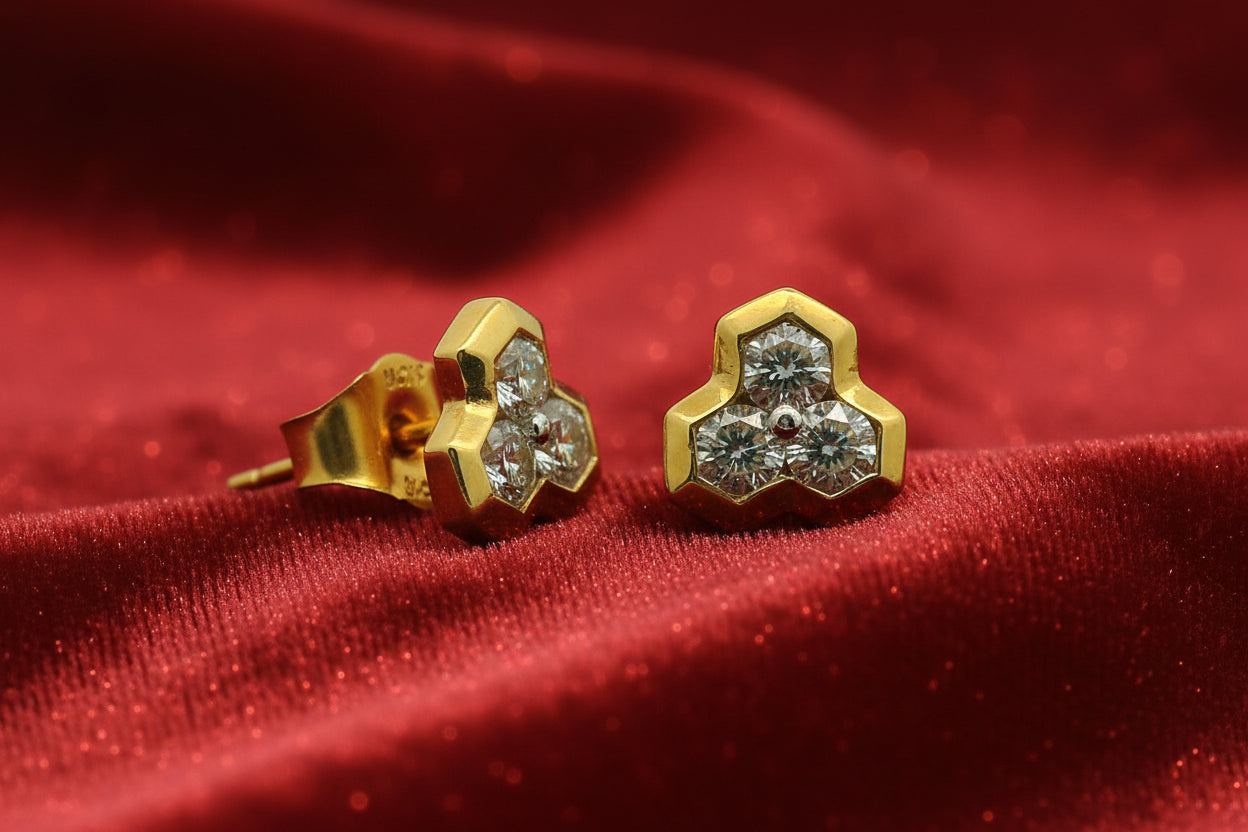 14K YELLOW GOLD .30TW DIAMOND STUDS