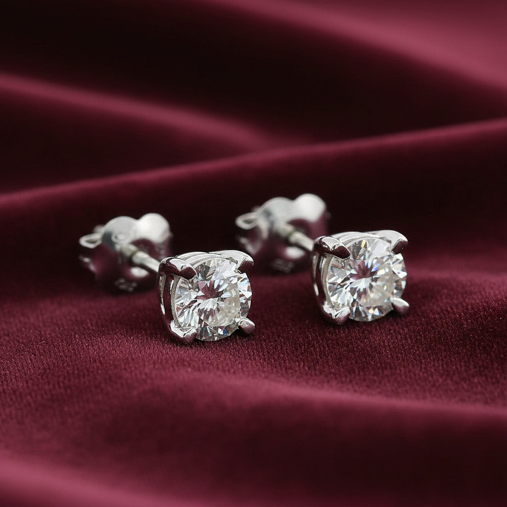 14K WG .40TW CDN DIAMOND STUD EARRINGS