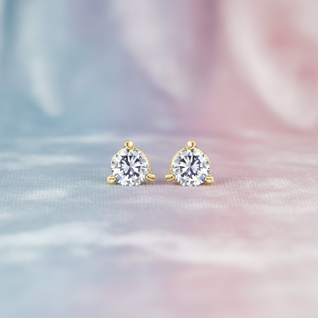 14K YG 0.24ctw I1,G-I CDN Diamond Studs