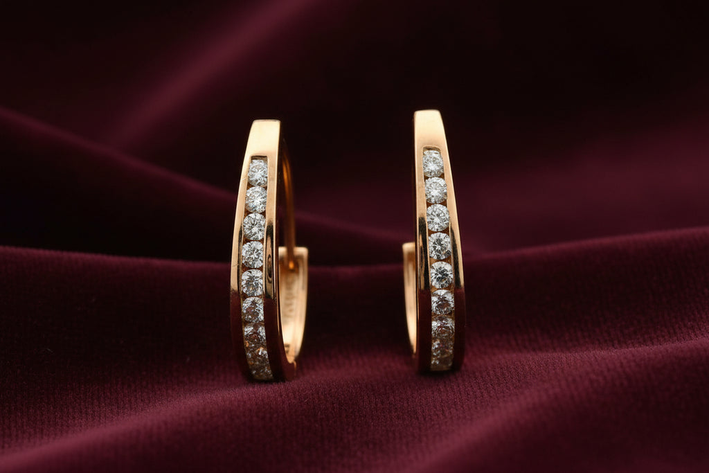 10K RG .33TW DIAMOND HOOPS
