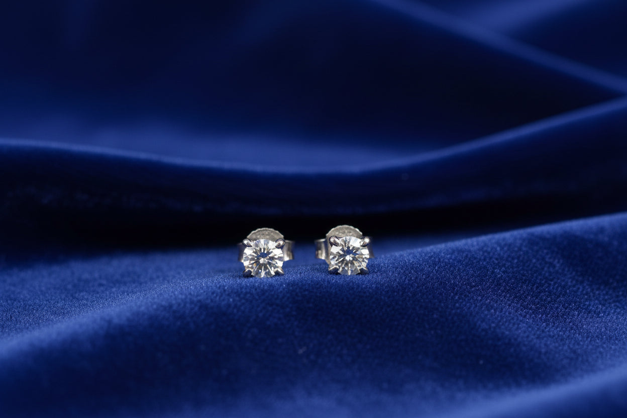 10K WG 0.30ctw VS2,F Lab Grown Diamond Studs "Love & Grown"