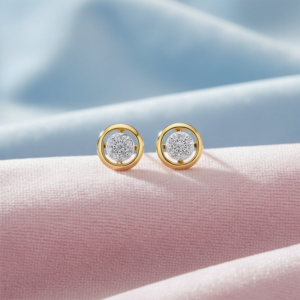 10K YG .05CTW DIAMOND STUDS