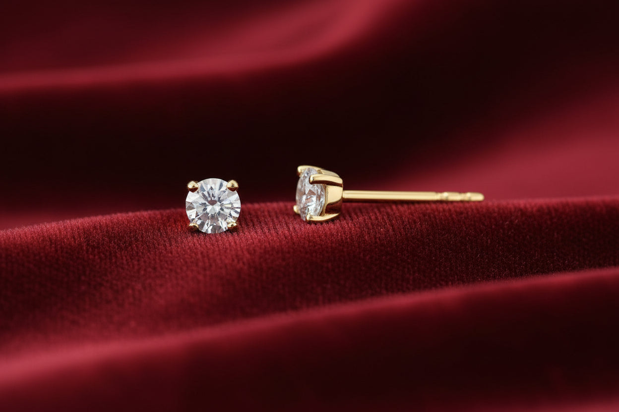 10K YG/WG .10CTW DIA ILLUSION STUD EARRINGS