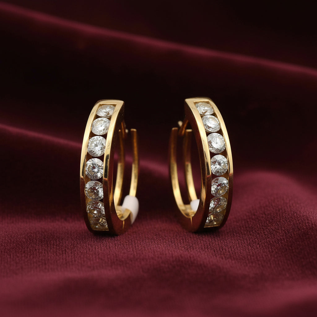 10K YG 1.00TW DIAMOND EARRINGS