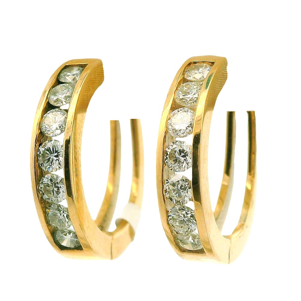 10K YG 1.00TW DIAMOND EARRINGS