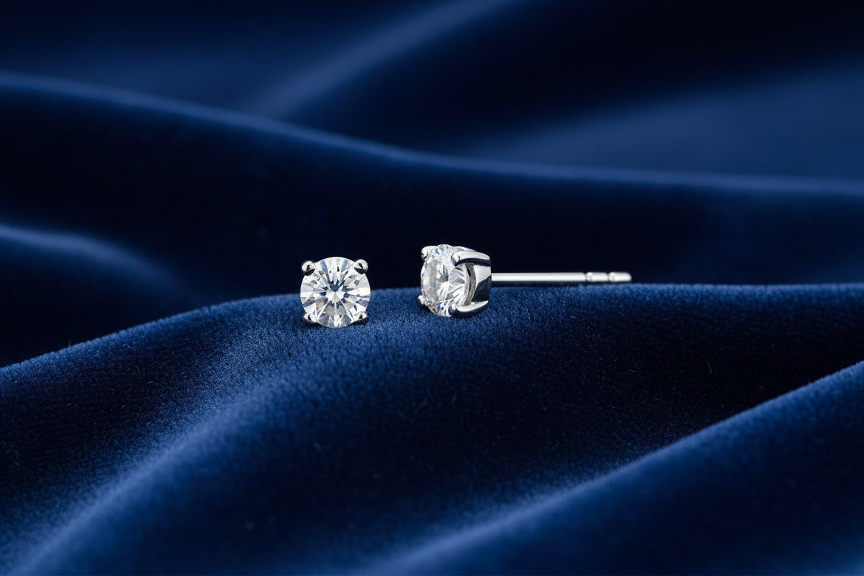 10K WG .15CTW DIA ILLUSION STUD EARRINGS