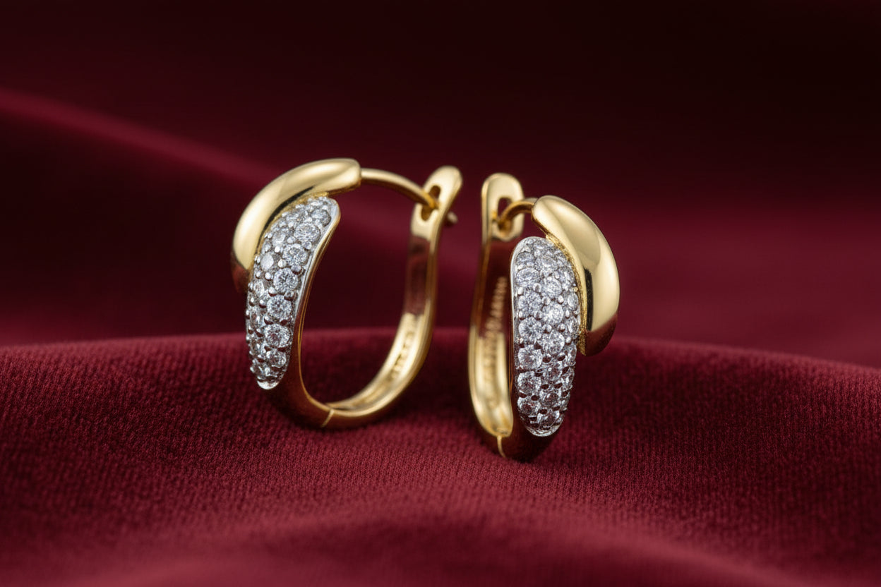 10K YG 0.45ctw Diamond Earrings