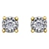 10K YG/WG 0.15CTW Illusion Diamond Stud Earrings