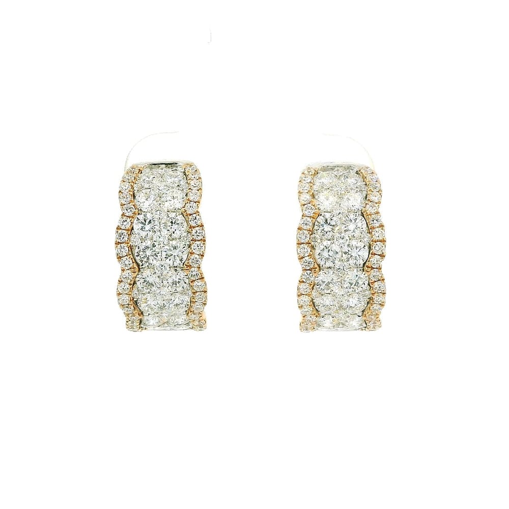 14K WG/RG 2.42TW DIAMOND HUGGIES