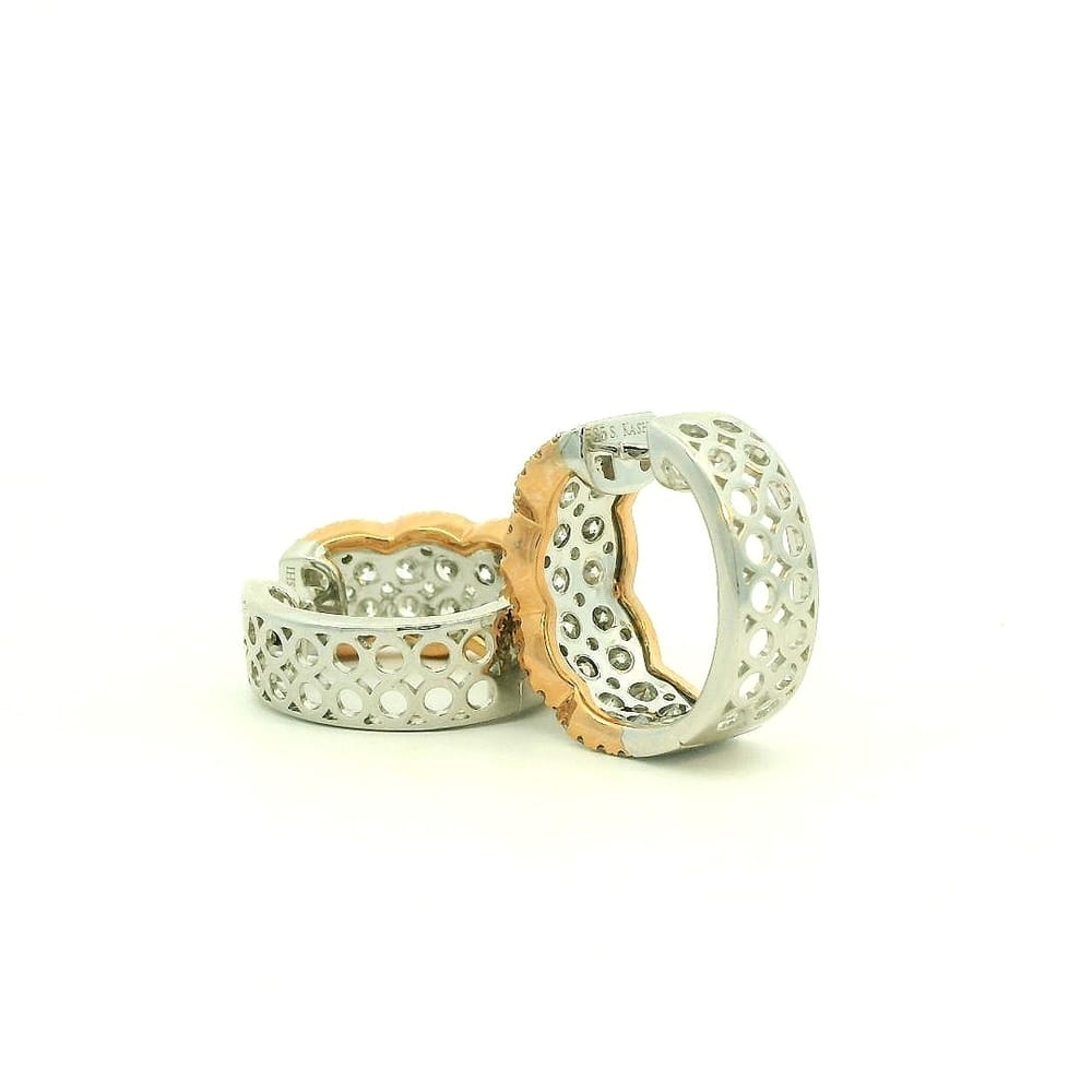 14K WG/RG 2.42TW DIAMOND HUGGIES