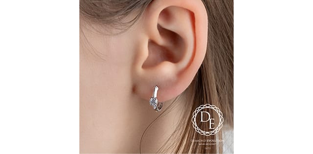 10K White Gold 0.40ctw Lab Diamond Huggies