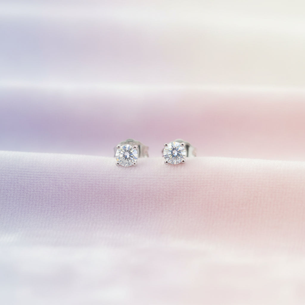 Sterling silver 0.30ctw lab grown diamond studs