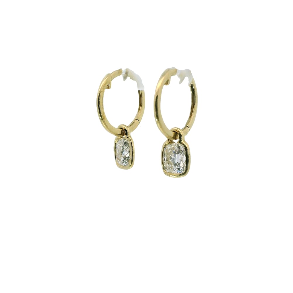 14K Yellow gold pear shaped lab diamond dangle earrings (copy)