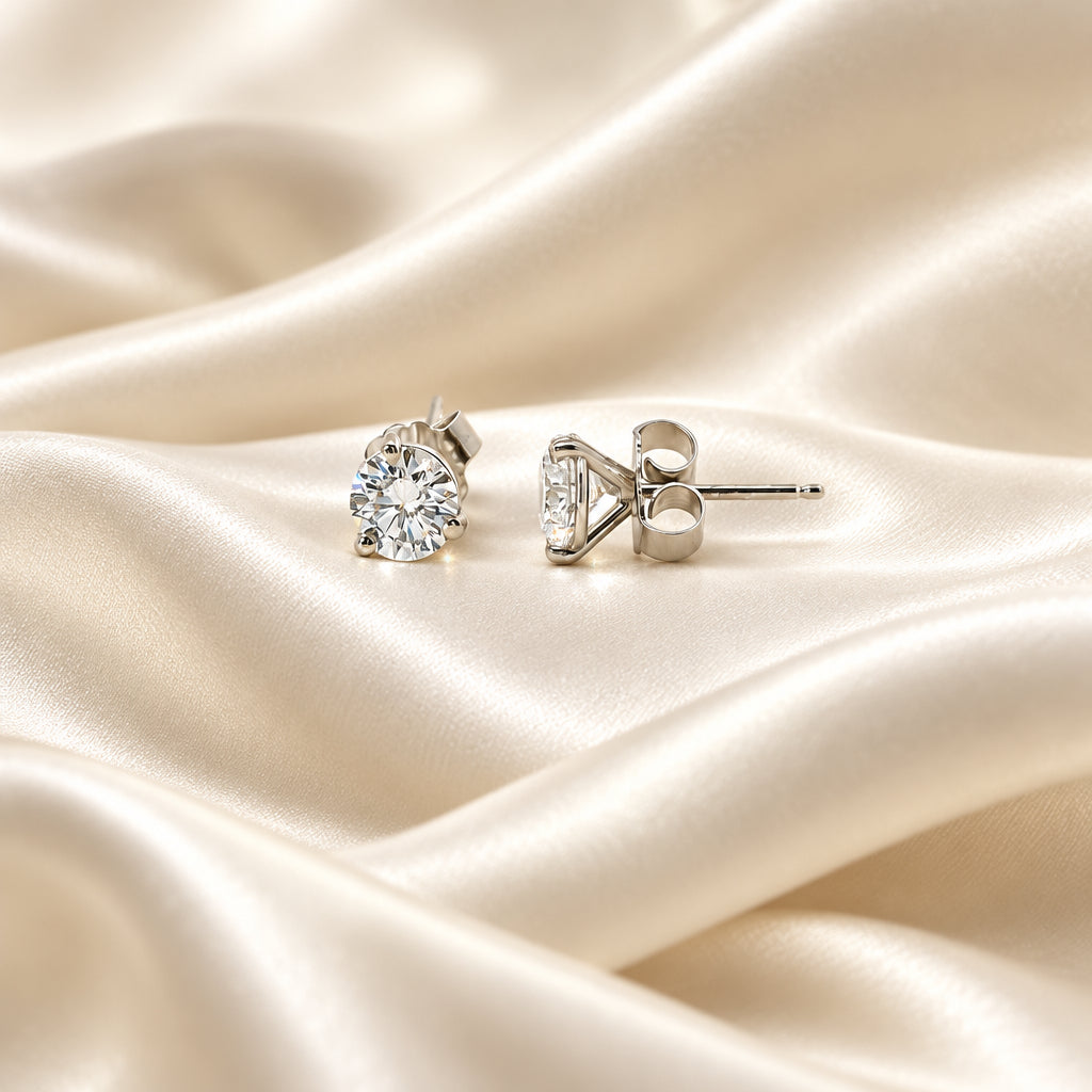 10K Yellow gold martini set lab diamond studs (copy)