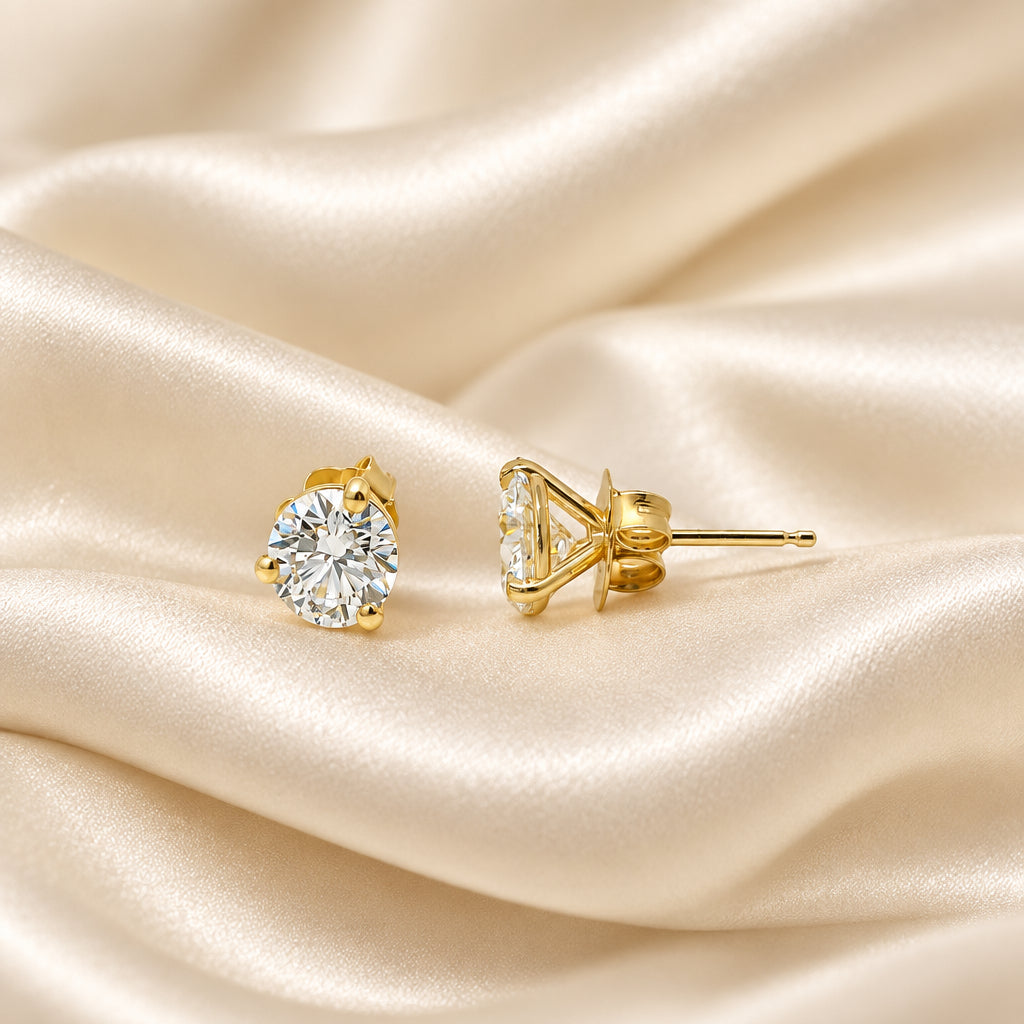 10K White gold martini set lab diamond studs (copy)