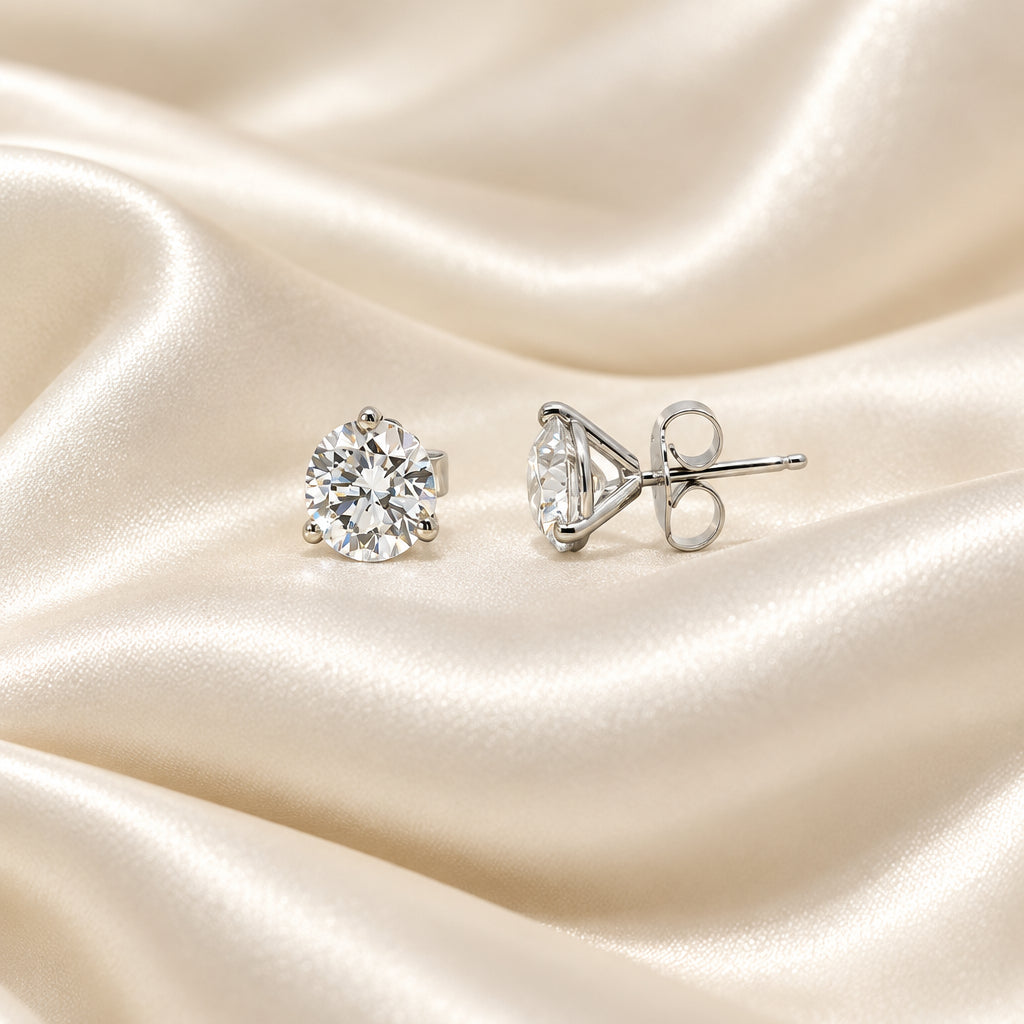 10K Yellow gold martini set lab diamond studs (copy)