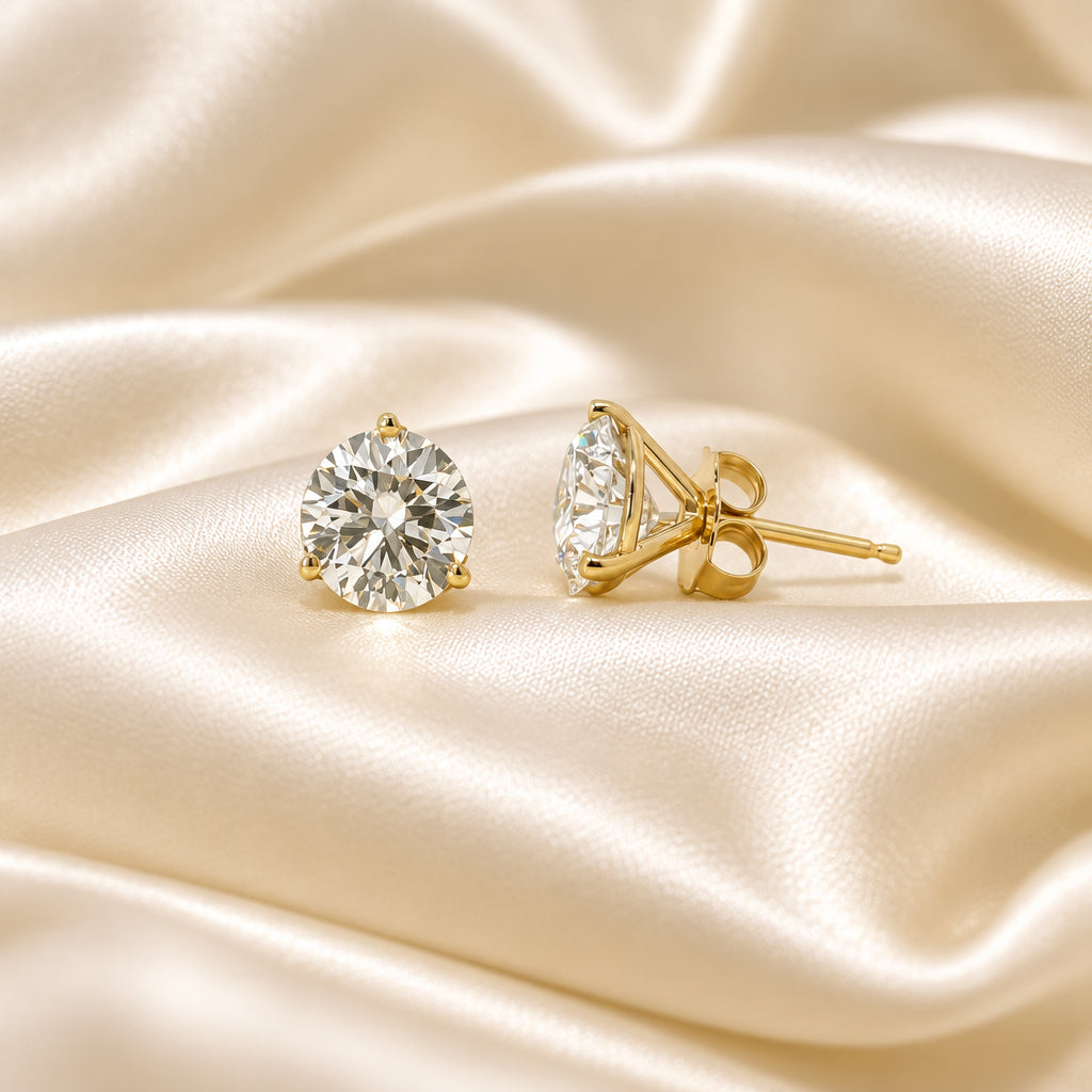 10K White gold martini set lab diamond studs (copy)