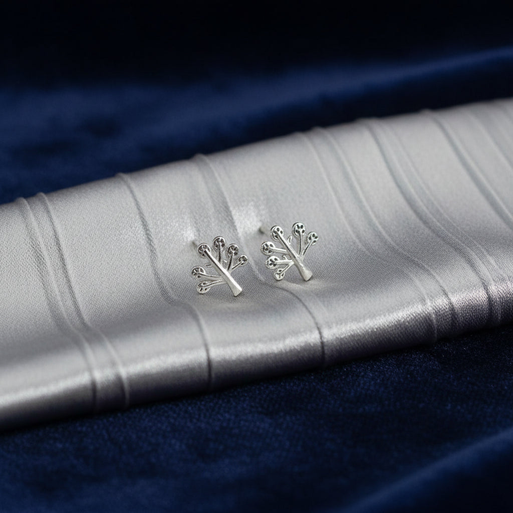 SS RHD SMALL TREE STUDS WITH CZ